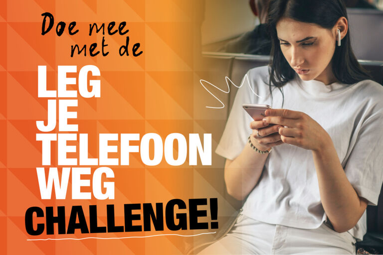 Leg je telefoon weg Challenge! banner